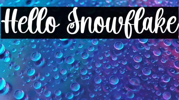 Hello Snowflake Example 1