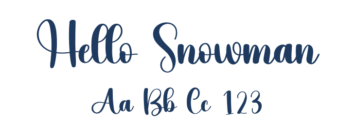 Hello Snowman Font Preview