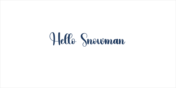 Hello Snowman Logo