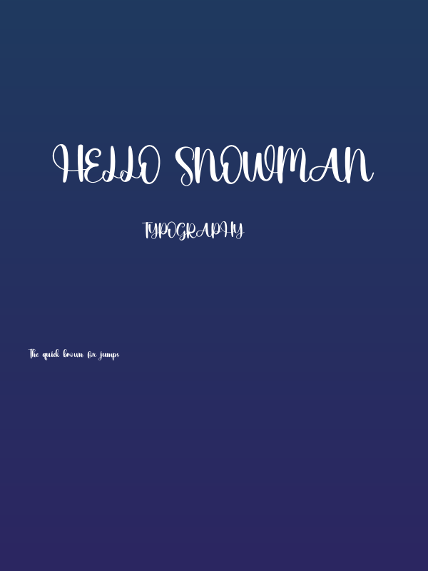 Hello Snowman Poster