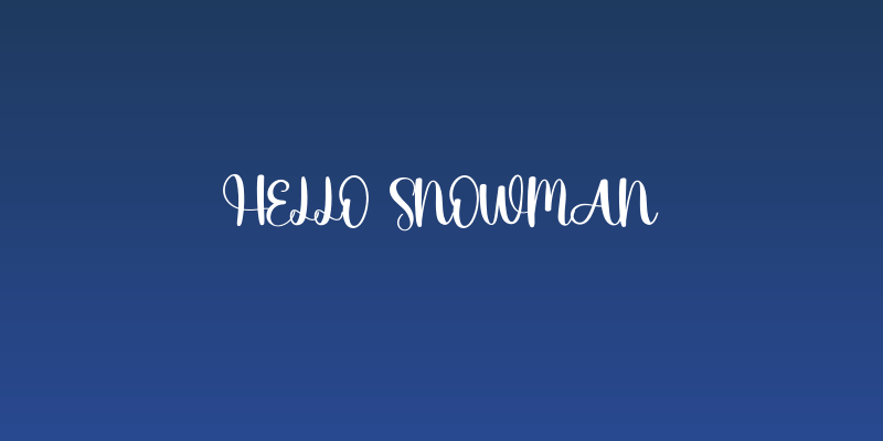 Hello Snowman Social Header