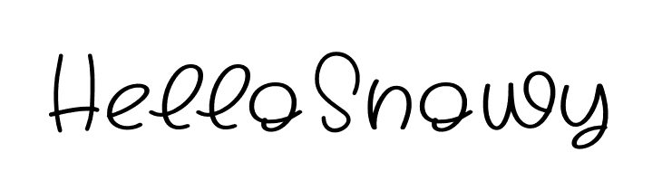 Hello Snowy  Frei Schriftart Herunterladen