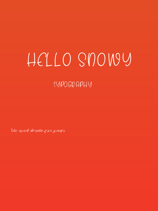 Hello Snowy Poster