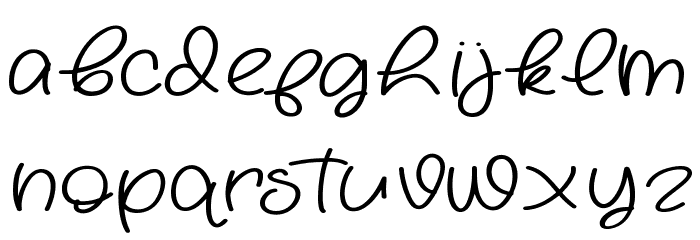 Hello Snowy Font LOWERCASE