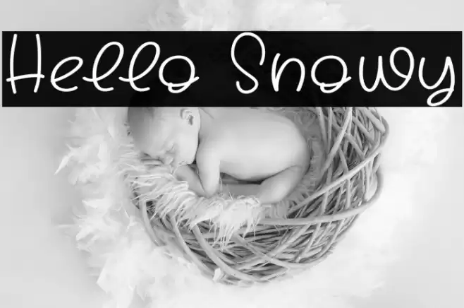 Hello Snowy Font examples