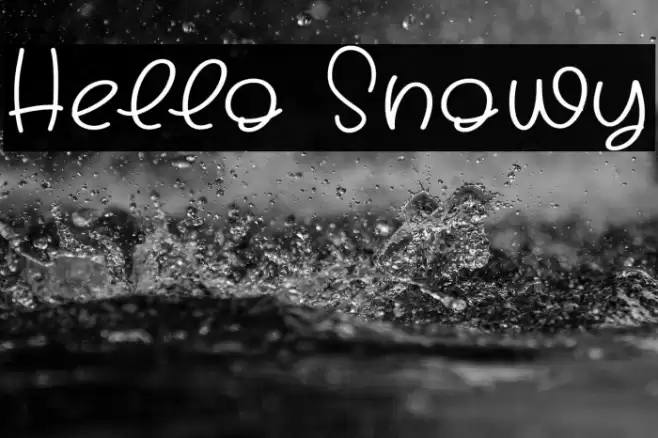Hello Snowy Font examples