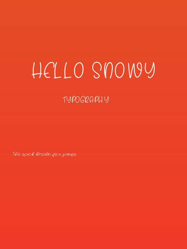 Hello Snowy Poster