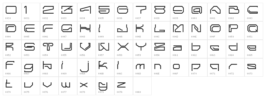 Hello Space Character Map