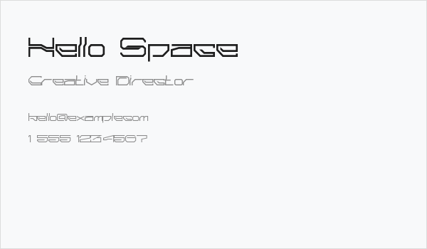 Hello Space Business Card