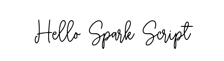 Hello Spark Script  免费字体下载