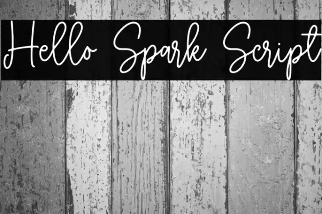 Hello Spark Script フォント examples