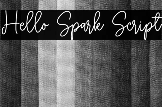 Hello Spark Script フォント examples