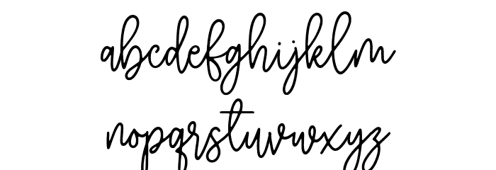 Hello Spark Script Schriftart Kleinbuchstaben
