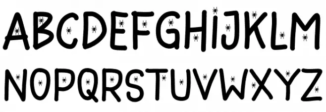 Hello Spider Regular Шрифта ВЕРХНИЙ