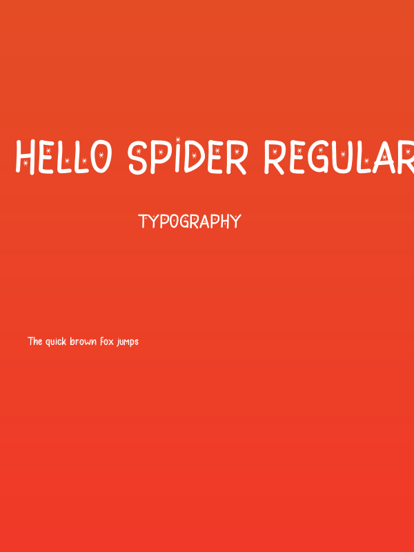 Hello Spider Regular Poster