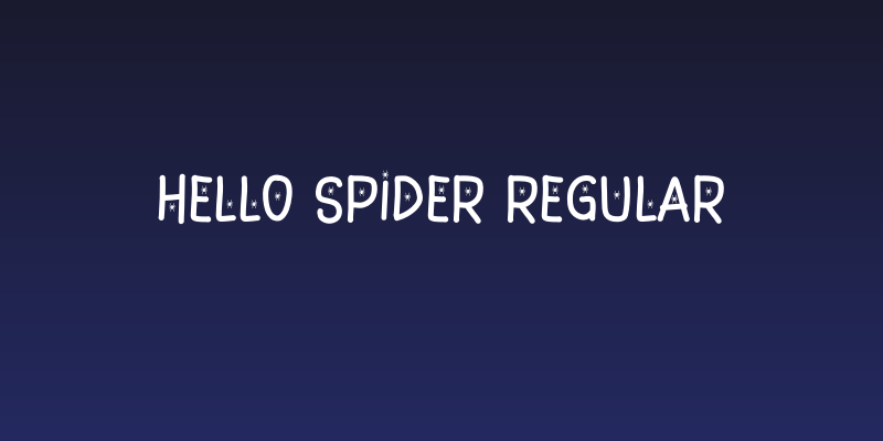 Hello Spider Regular Social Header