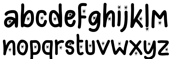 Hello Spider Regular Schriftart Kleinbuchstaben