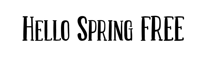 Hello Spring FREE  免费字体下载