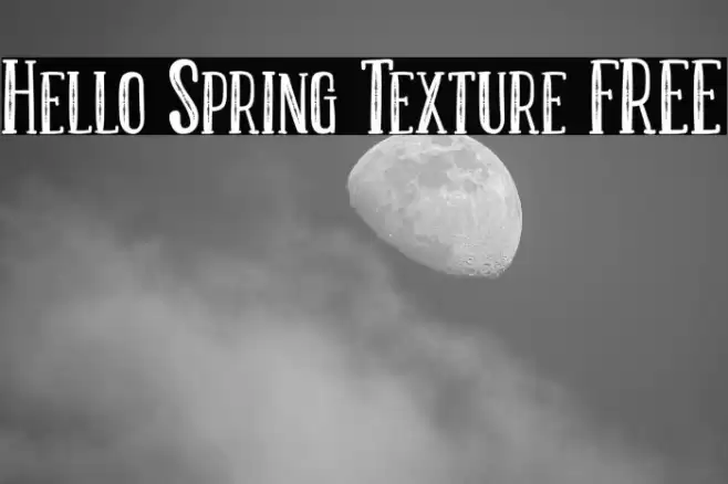 Hello Spring Texture FREE Font examples