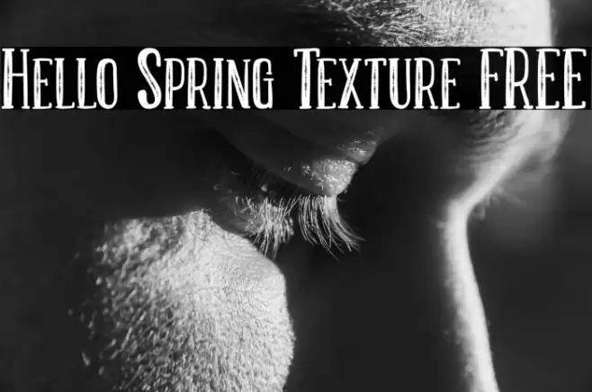 Hello Spring Texture FREE Font examples