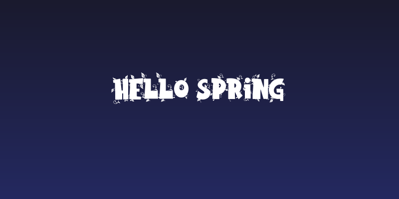 Hello Spring Social Header