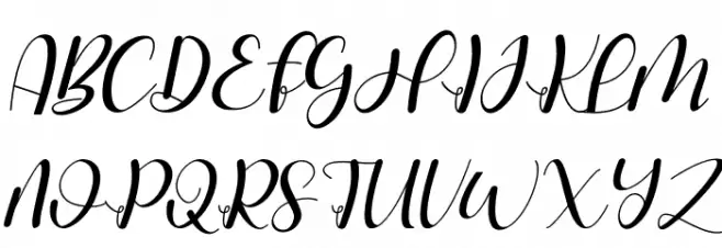 Hello Stefanie Italic 字体 大写