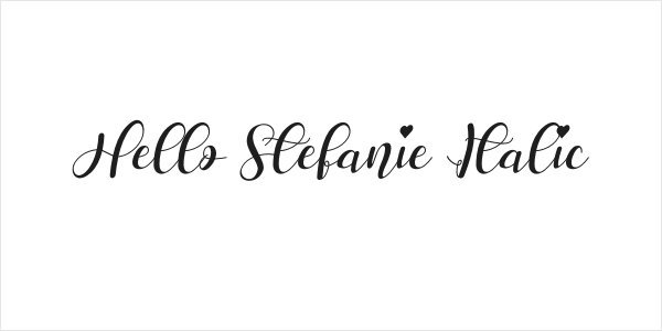 Hello Stefanie Italic Logo