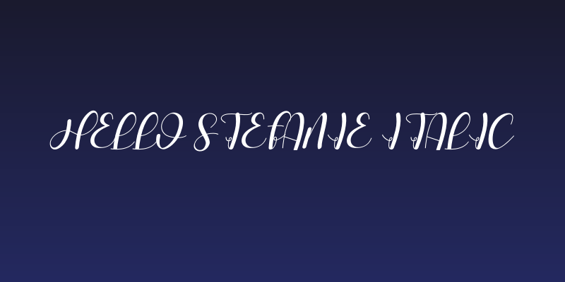 Hello Stefanie Italic Social Header