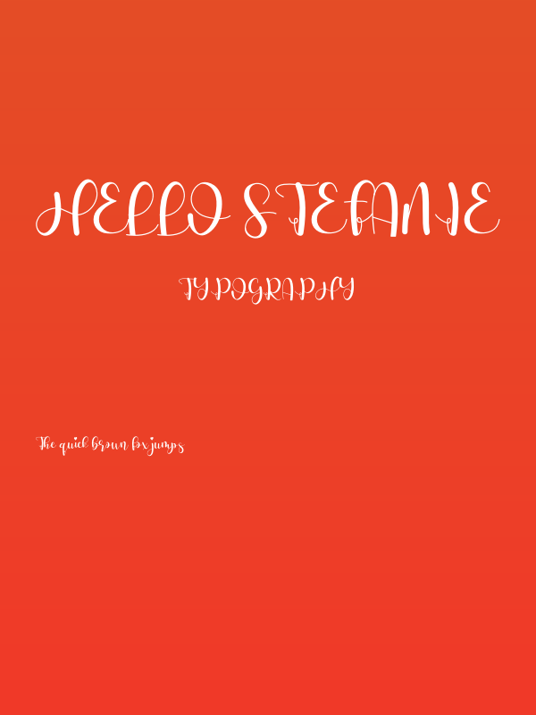 Hello Stefanie Poster