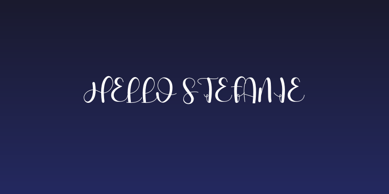 Hello Stefanie Social Header