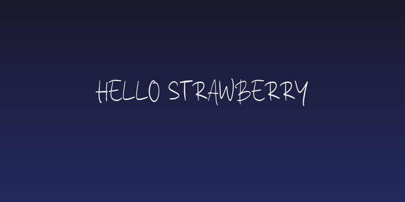 Hello Strawberry Social Header