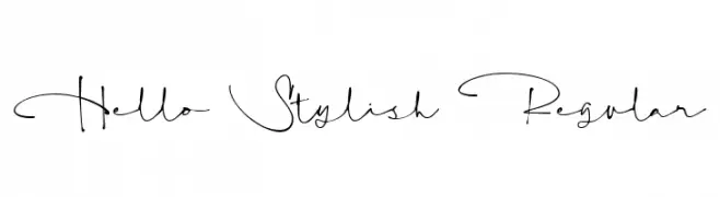 Hello Stylish Regular  नि: शुल्क फ़ॉन्ट्स डाउनलोड