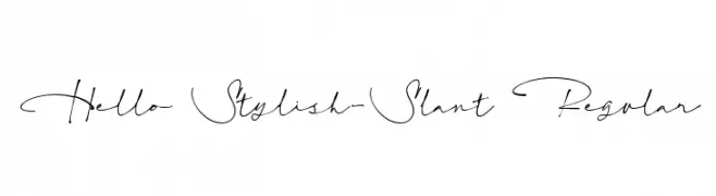 Hello Stylish-Slant Regular  नि: शुल्क फ़ॉन्ट्स डाउनलोड