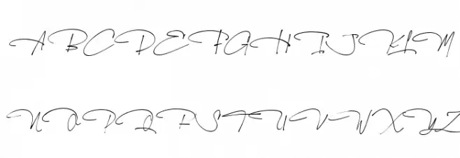 Hello Stylish-Slant Regular フォント 大文字