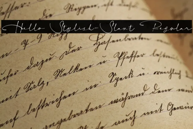 Hello Stylish-Slant Regular Example 3