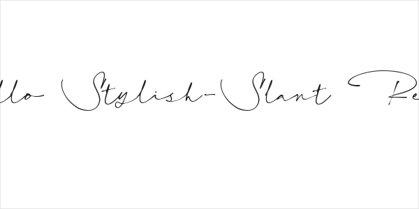 Hello Stylish-Slant Regular Logo
