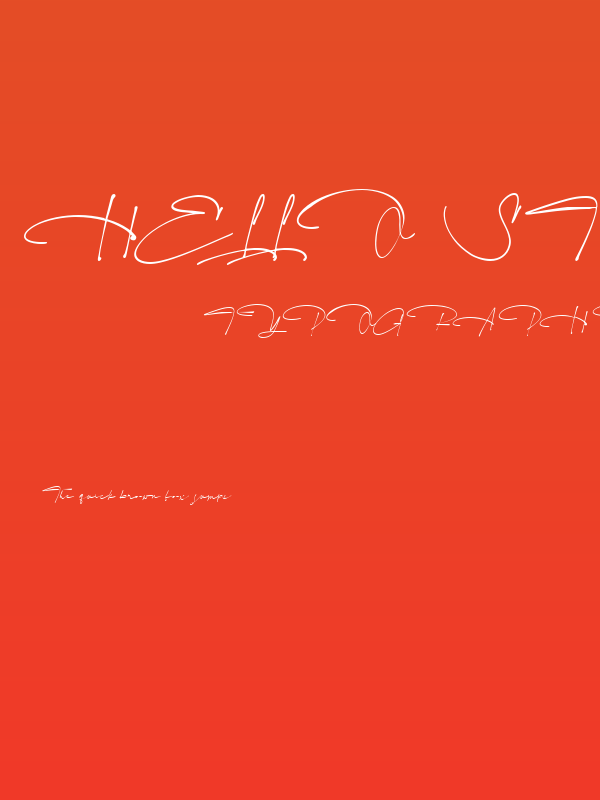 Hello Stylish-Slant Regular Poster