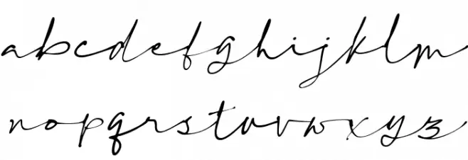 Hello Stylish-Slant Regular Schriftart Kleinbuchstaben