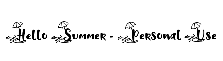 Hello Summer - Personal Use  Frei Schriftart Herunterladen