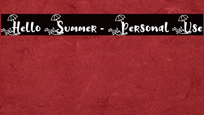 Hello Summer - Personal Use Example 1
