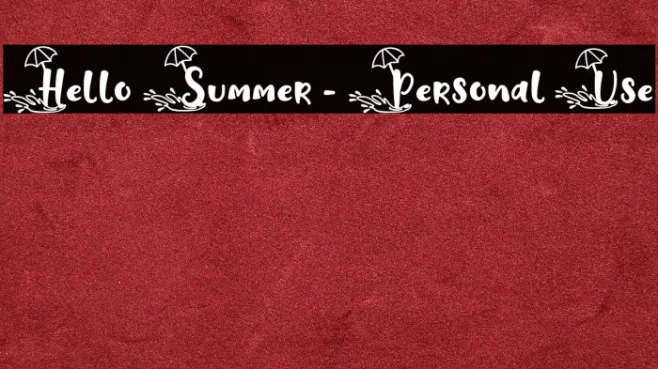 Hello Summer - Personal Use Example 1