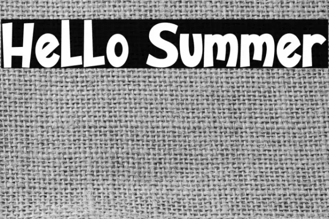 Hello Summer Font examples