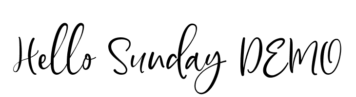 Hello Sunday DEMO  免费字体下载