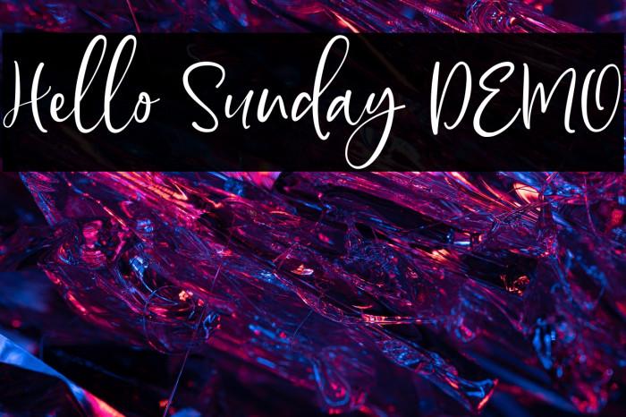 Hello Sunday DEMO Example 1