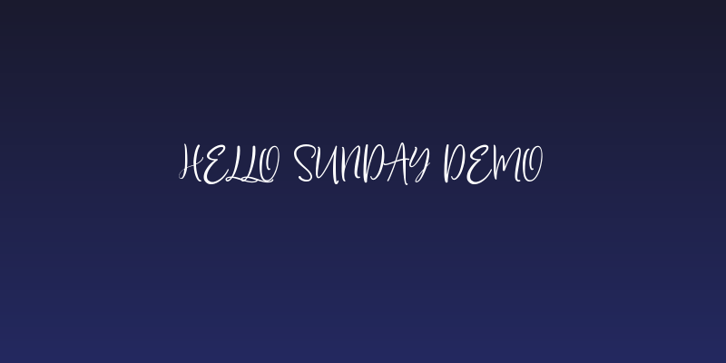Hello Sunday DEMO Social Header