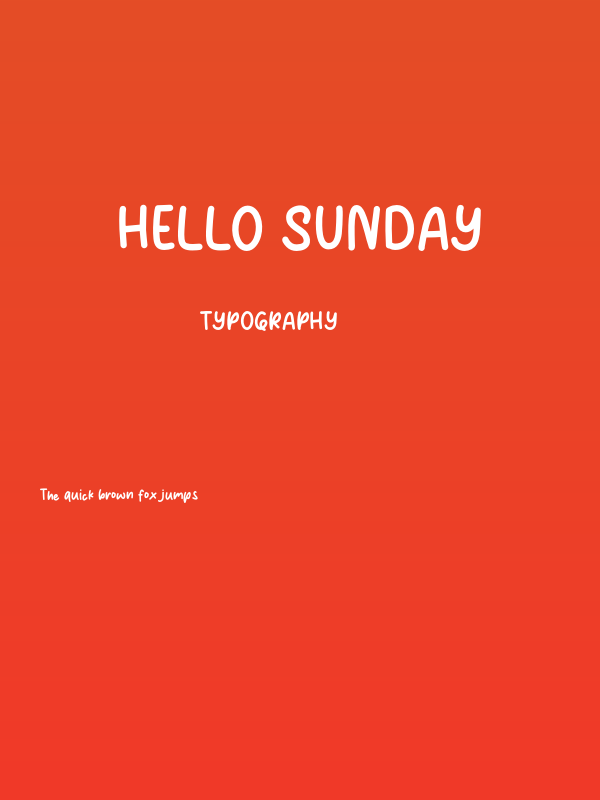 Hello Sunday Poster