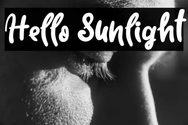 Hello Sunlight Font examples
