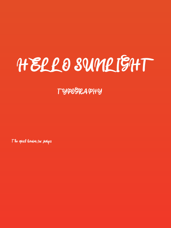 Hello Sunlight Poster