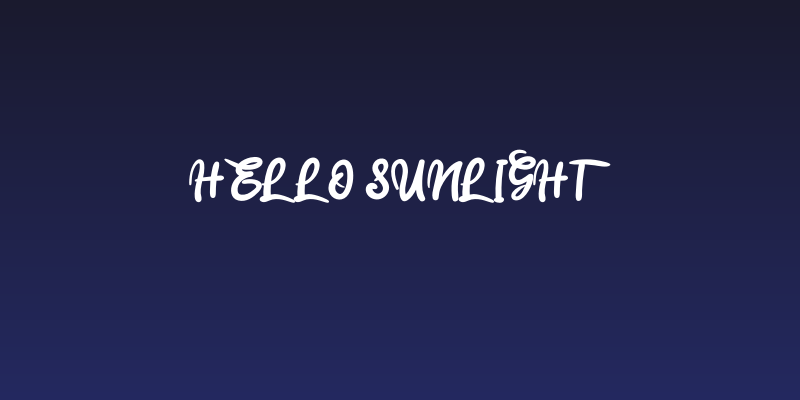Hello Sunlight Social Header