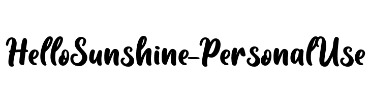 Hello Sunshine - Personal Use  les polices de caractères gratuit tlcharger